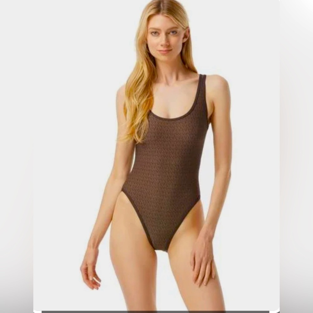 Michael Kors Monogram One Piece Swimsuit Size 8 – New